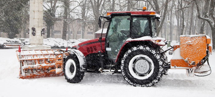 Schneeschild im Einsatz