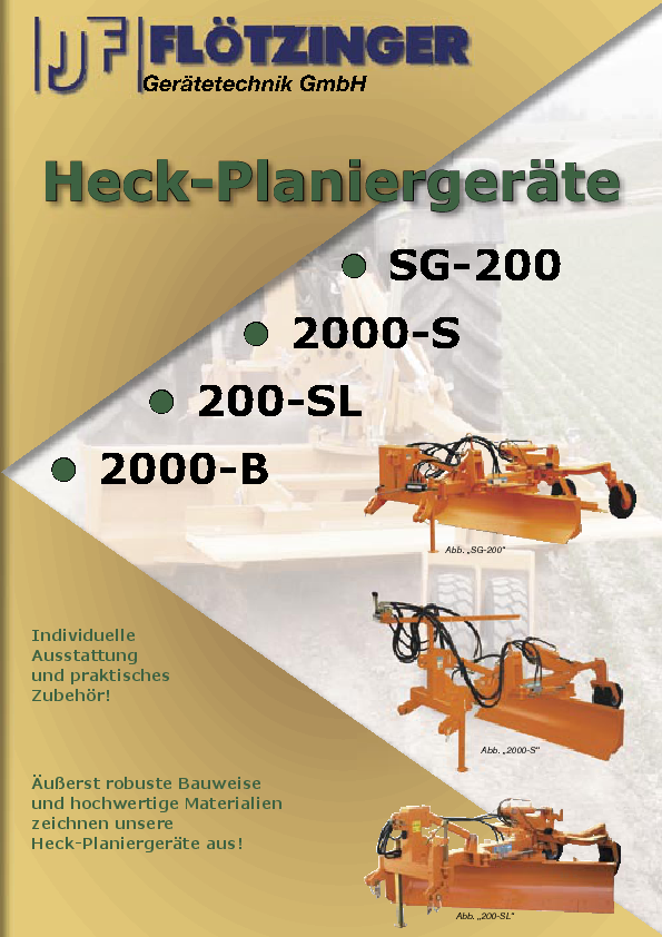 Prospekt Planierschilder