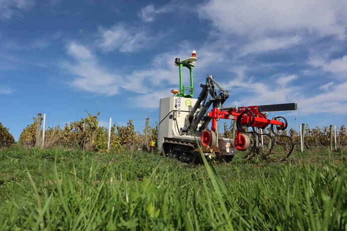 Hackroboter Oz im Feld